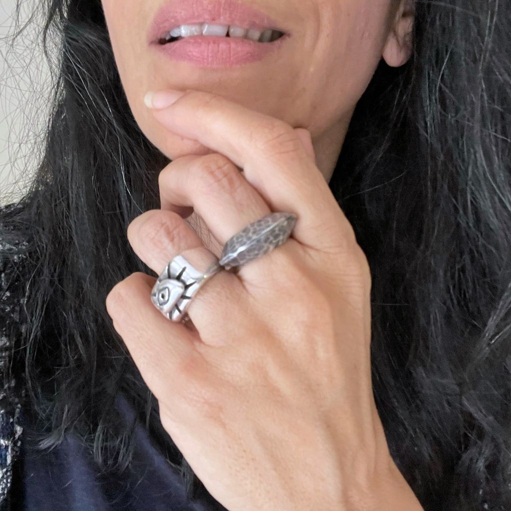 טבעת כסף לאישה עיוני - ARIO by Shlomit Berdah