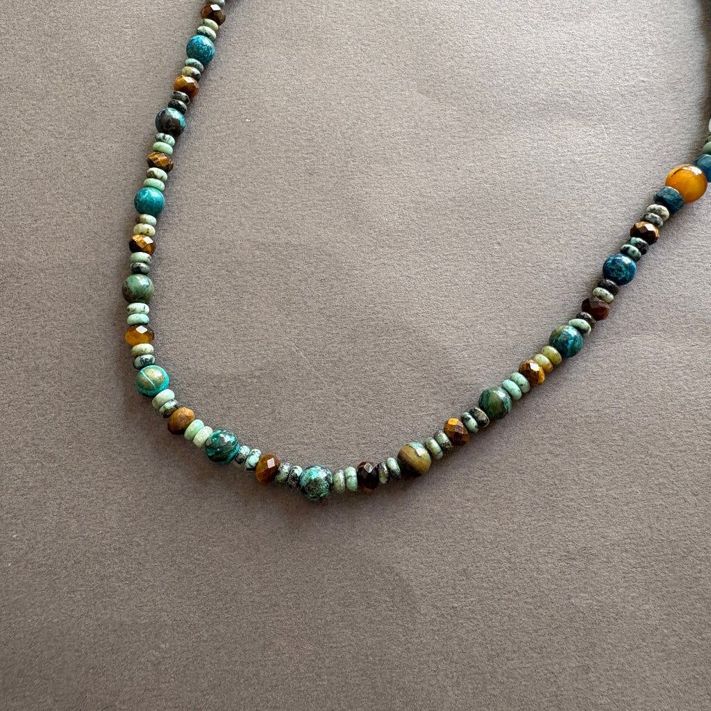 שרשרת אבני טורקיז וקריקסולה - ARIO By Shlomit Berdah