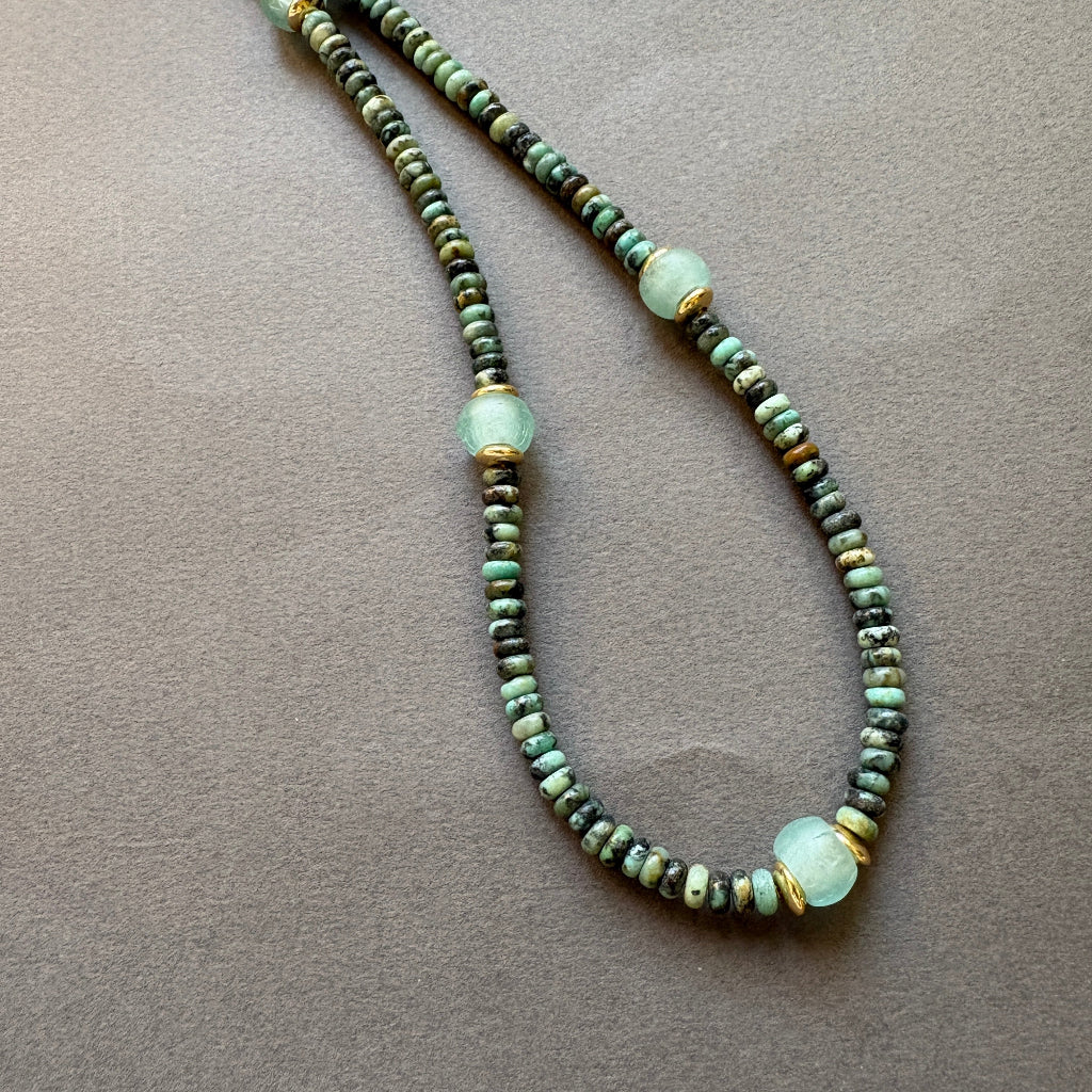שרשרת טורקיז ארוכה - ARIO By Shlomit Berdah