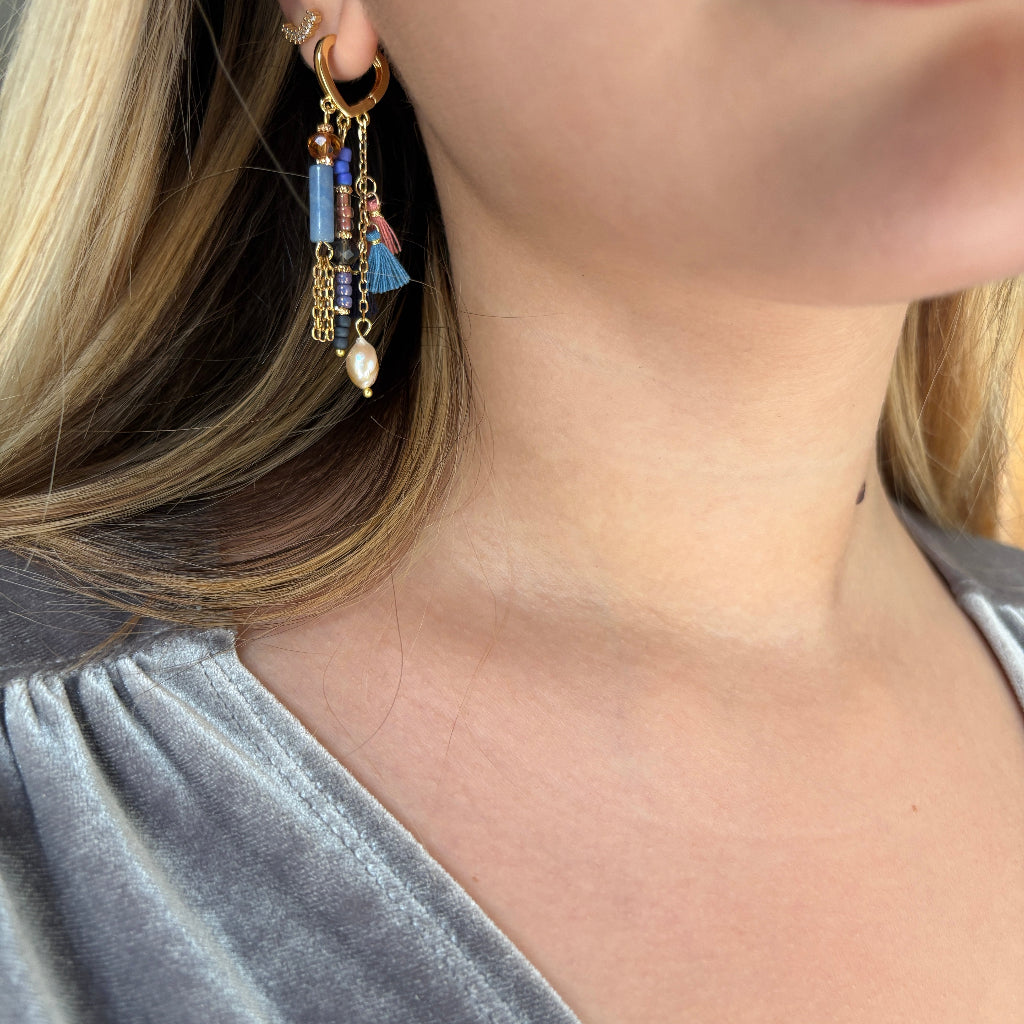 עגילי אלודי| עגילים ארוכים מיוחדים - ARIO by Shlomit Berdah