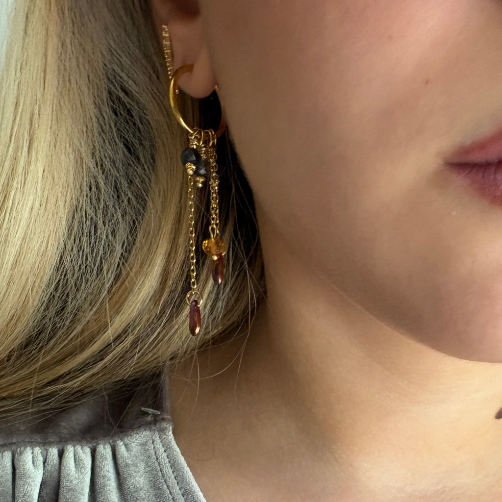 עגילי לונג לולייט| עגילי ערב משגעים - ARIO by Shlomit Berdah