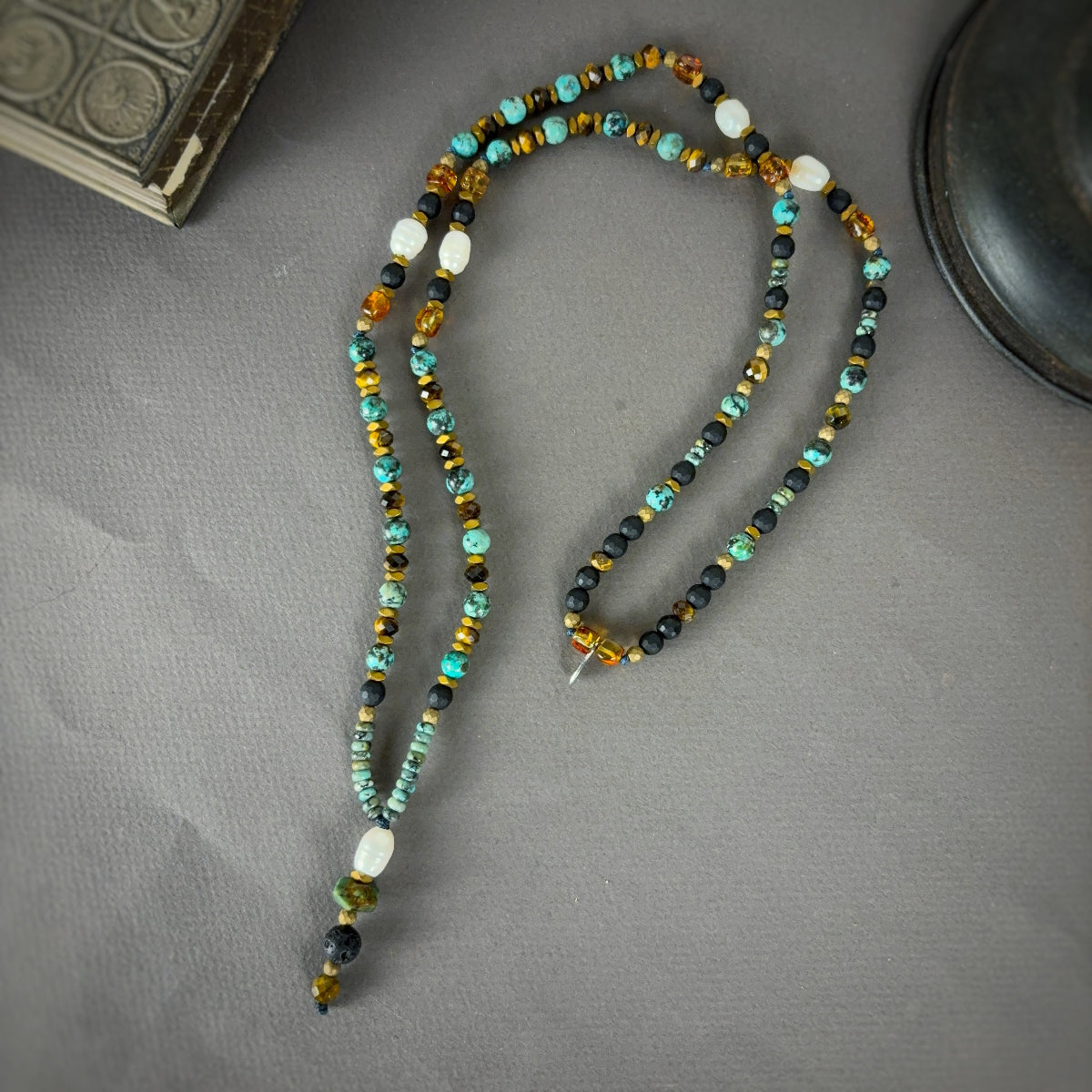 מאלה צ'אפורה | שרשרת לגבר עם אבני טורקיז- ARIO by Shlomit Berdah