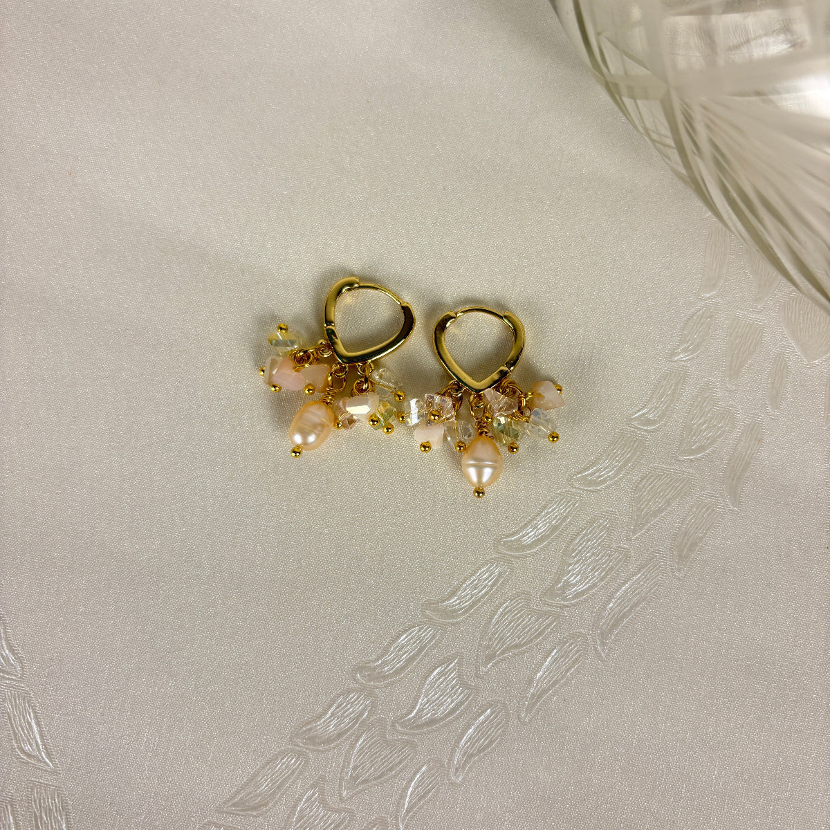 עגילי רוז | עגילי פנינה וורודה - ARIO by Shlomit Berdah