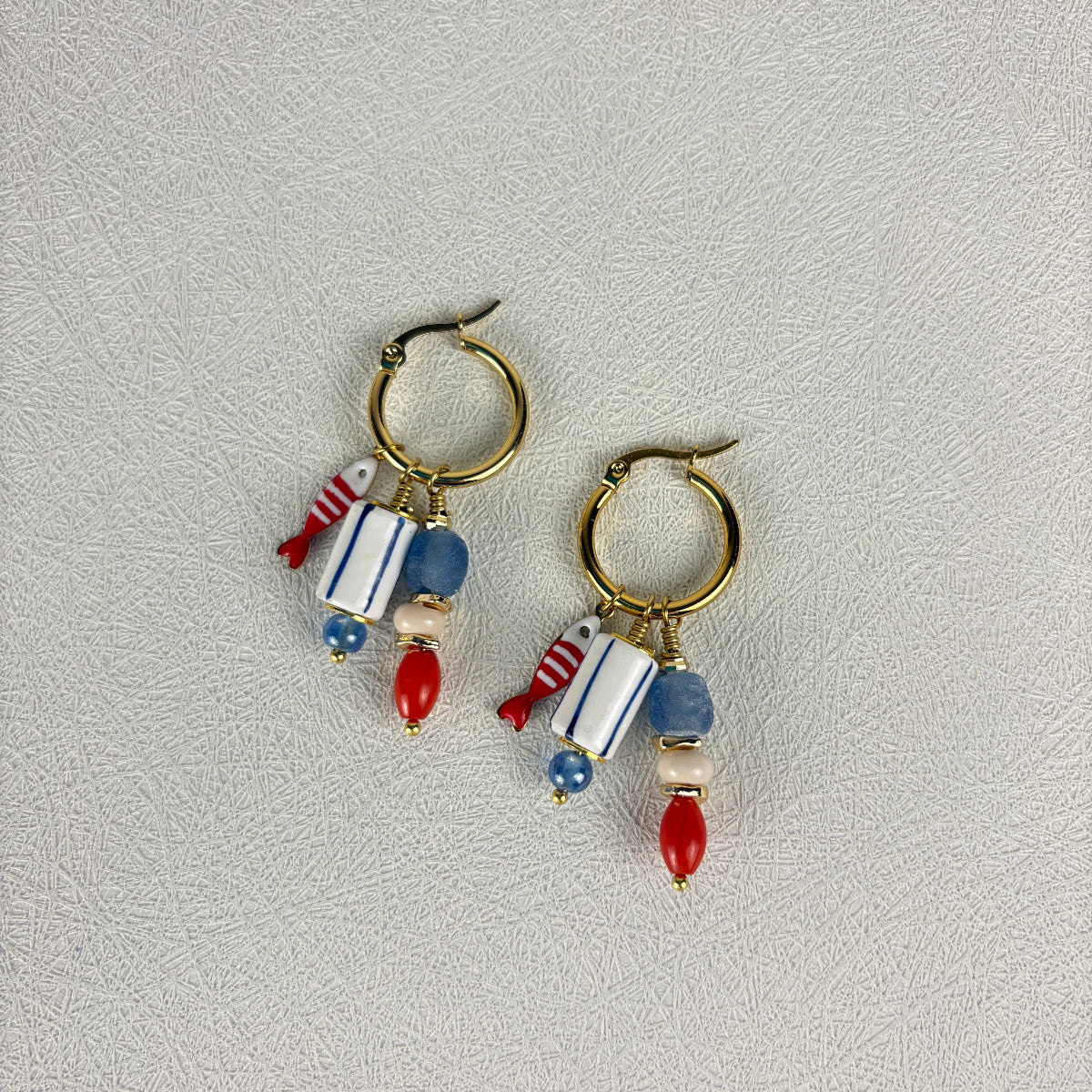 עגילי מרינה | עגילי חישוק צבעוניים לנשים| ARIO