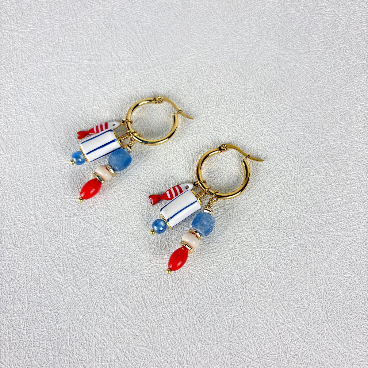 עגילי מרינה | עגילי חישוק צבעוניים לנשים| ARIO