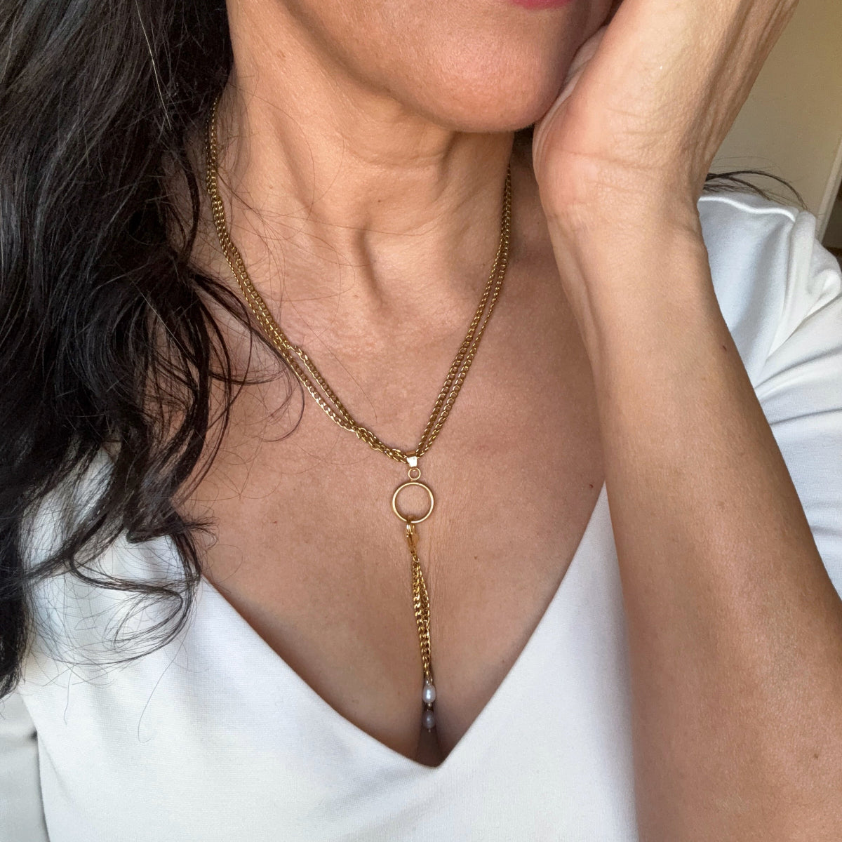 שרשרת אורה על הגוף- שרשרת Y- ARIO