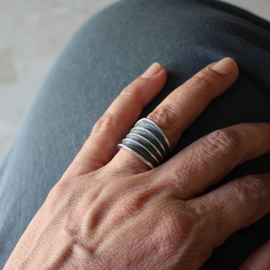 טבעת כסף קשתות - ARIO by Shlomit Berdah